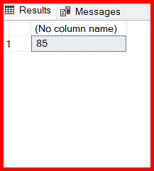 Picture showing the output of avg aggregate function in sql server
